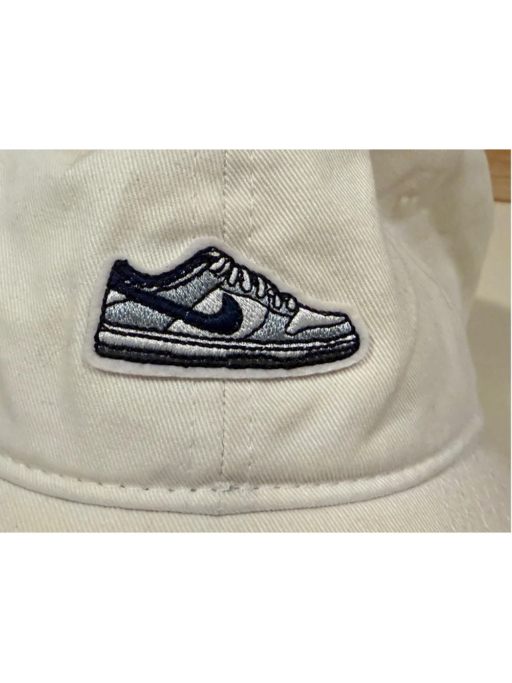 Vtg Nike 4-7 Just Do It White Strapback Hat Sneaker Patch Swoosh 100% Cotton Cap